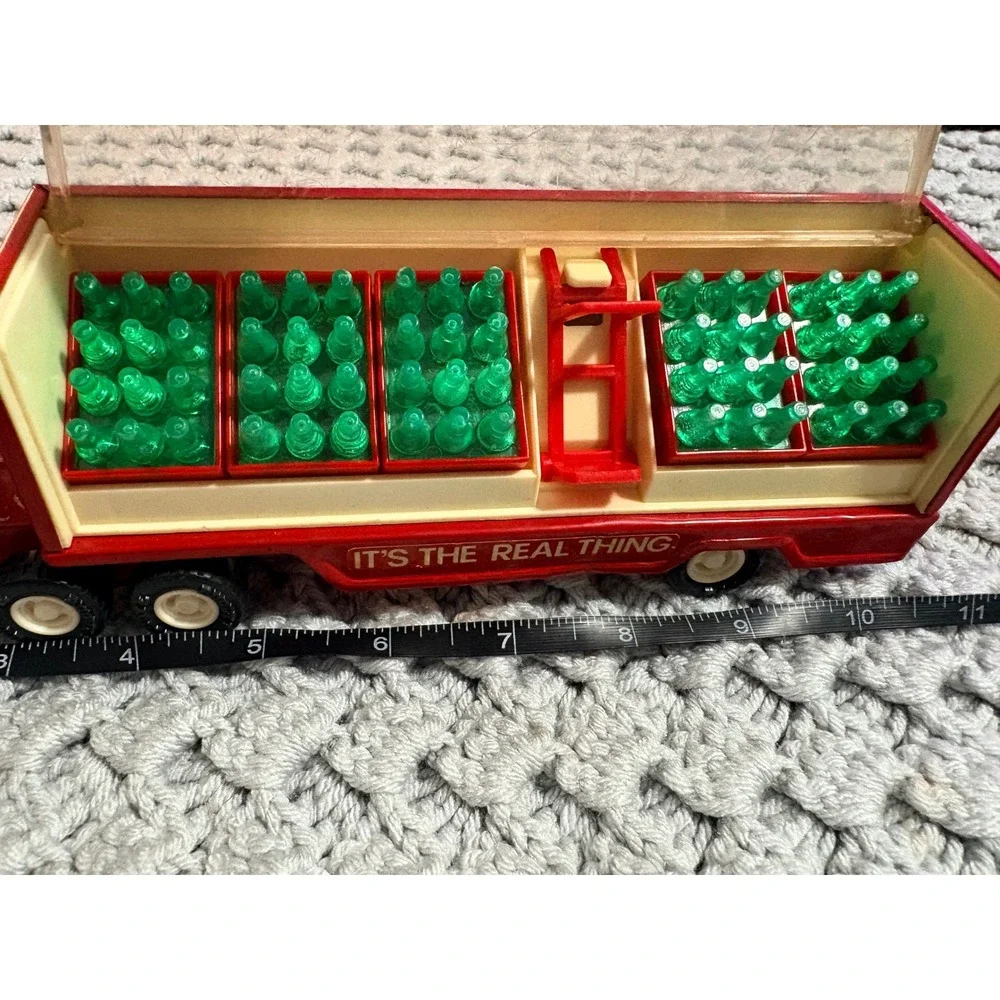 Vintage Coca-Cola Toy Truck Set Semi Trailer and Delivery Truck with Bottles